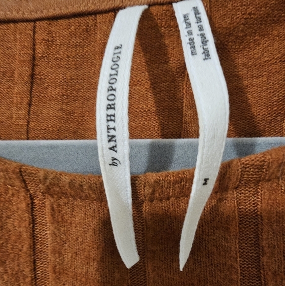 Anthropolgie Stretchy Ribbed Fall Sweater Med Viscose - Picture 2 of 5
